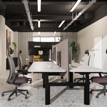 Biuro w kolorach firmy