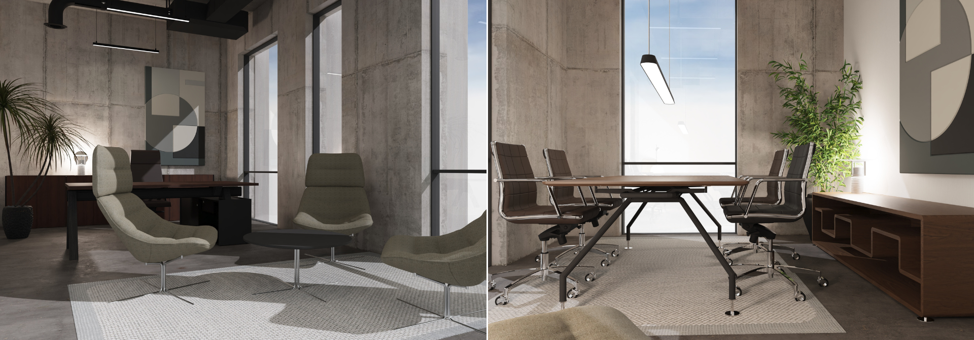 Gabinet w stylu industrialnym