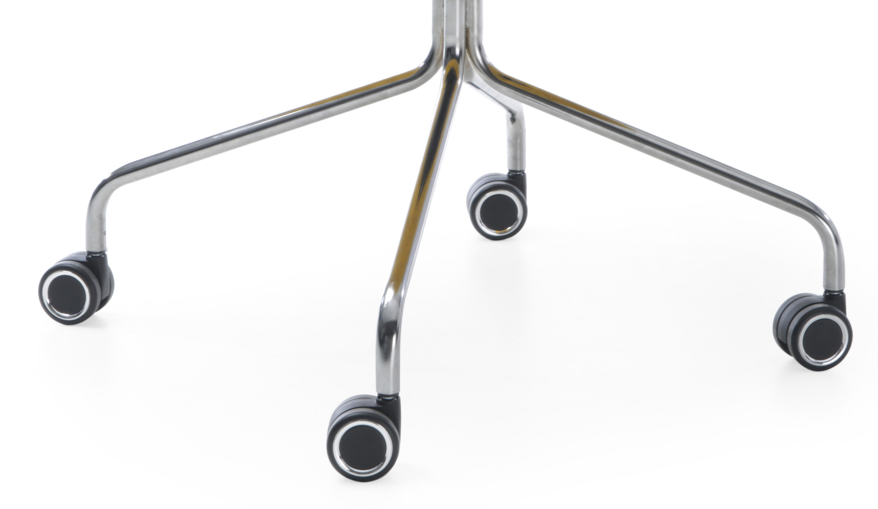 10HC - nogi z kółkami chrom/satyna